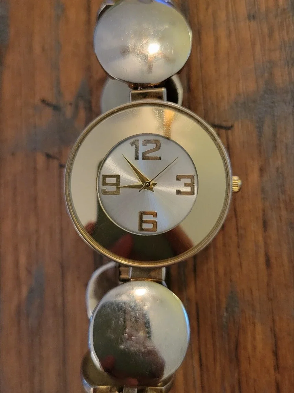 Multi Tone Round Dial Bracelet Watch